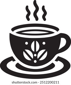 Vector Ilustración de estilo de Vector de icono de taza de café caliente