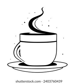 Hot coffee cup vector Illustration