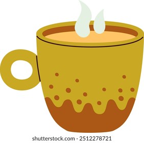 Ilustración vectorial caliente de la taza de café