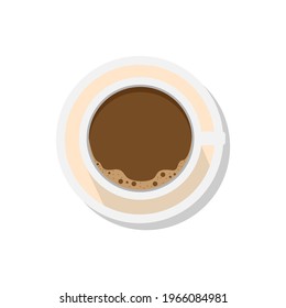 hot coffee cup vector isolated on white  background,  Vector Illustration EPS 10