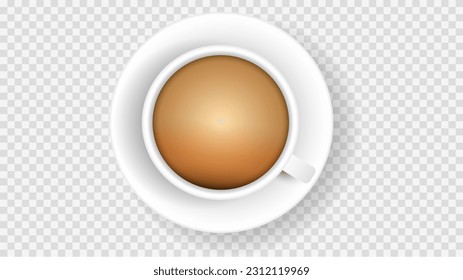 Hot coffee cup vector , isolated on transparent background , illustration Vector EPS 10