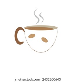 Heißer Kaffeetasse Vektor Minimalistisches Logo