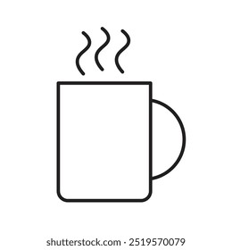 Icono de la taza de café caliente. Ilustración vectorial. EPS10