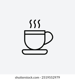 Icono de Vector de la taza de café caliente. EPS 10