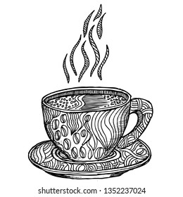 hot coffee, doodle