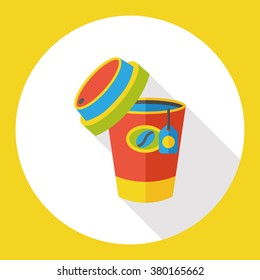 hot coffee drink flat icon