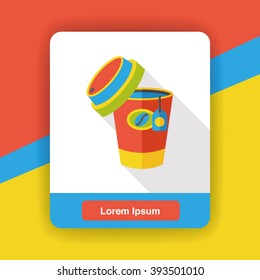 hot coffee drink flat icon