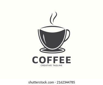 Hot coffee drink logo design