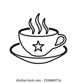 Hot, coffee, drink, tea line icon. Outline vector.