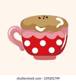 hot coffee drink theme elements