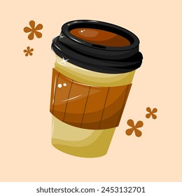A Hot coffee espresso vector