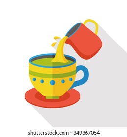 hot coffee flat icon