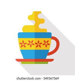 hot coffee flat icon