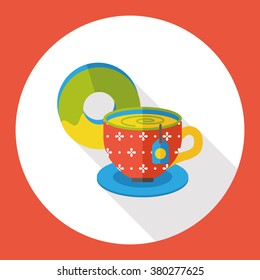 hot coffee flat icon