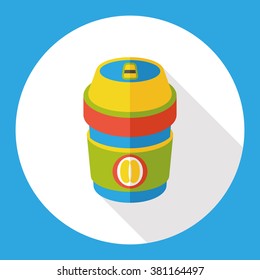 hot coffee flat icon