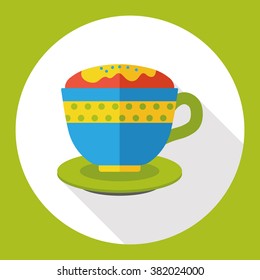hot coffee flat icon