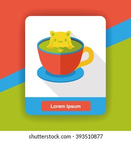 hot coffee flat icon