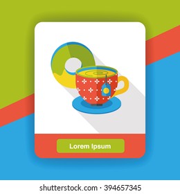 hot coffee flat icon