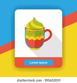 hot coffee flat icon