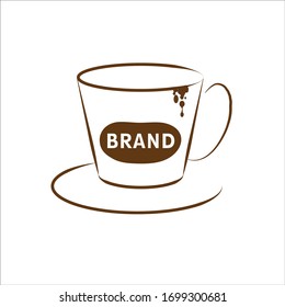 Hot Coffee Frame Logo Template