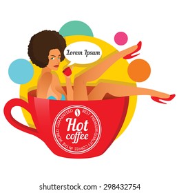 Hot coffee girl.