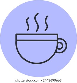 hot coffee icon with aroma