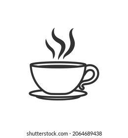 Hot coffee icon design template illustration vector isolated