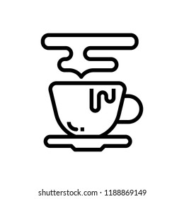 hot coffee icon, drink and beverage 