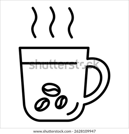 Hot Coffee Icon Element For Design