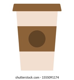 Hot coffee icon. Flat illustration of hot coffee vector icon for web design