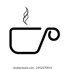 Hot coffee icon in graphic design. Coffee cup symbol. vector illustration