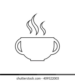 Hot Coffee Icon Illustration design