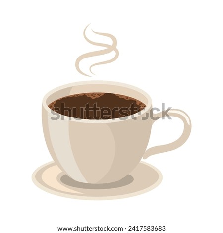 Hot coffee icon illustration. Vector design