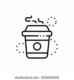 Vector de signo de icono de café caliente