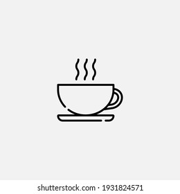 Hot coffee icon sign vector,Symbol, logo illustration for web and mobile