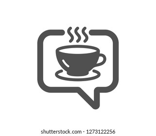 Hot coffee icon. Tea drink sign. Cafe symbol. Quality design element. Classic style icon. Vector