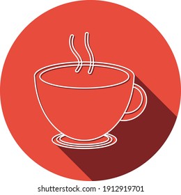 Hot coffee icon. Tea icon. hot coffee and tea icon with vector illustration, vector, flat design. 