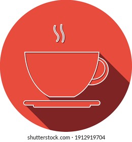 Hot coffee icon. Tea icon. hot coffee and tea icon with vector illustration, vector, flat design. 