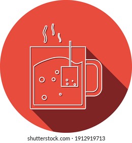 Hot coffee icon. Tea icon. hot coffee and tea icon with vector illustration, vector, flat design. 