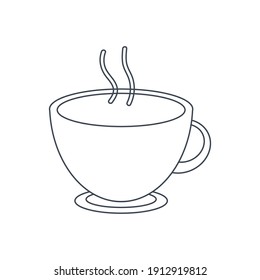 Hot coffee icon. Tea icon. hot coffee and tea icon with vector illustration, vector, flat design. 