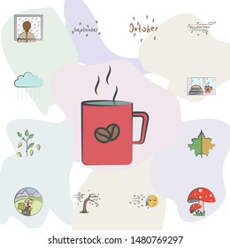 Hot coffee icon. Universal set of autumn for website design and development, app development