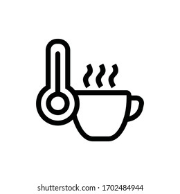 Icono de café caliente ilustración vectorial