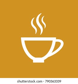 Hot coffee icon vector. Illustration. 