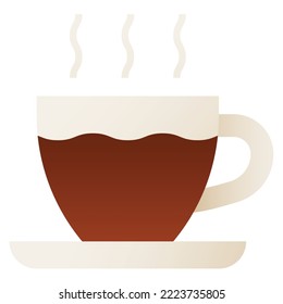 Hot coffee isolated on white background, illustration, icon, element