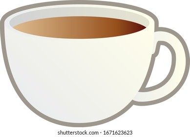 Hot coffee isolated vector illustration