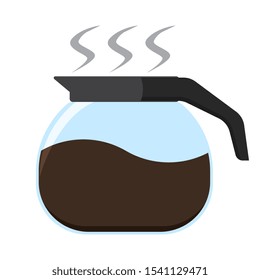 hot coffee kettle. vector illustration 