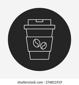 hot coffee line icon