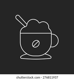 hot coffee line icon