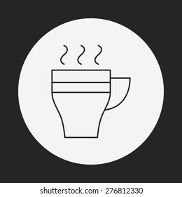 hot coffee line icon
