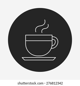 hot coffee line icon